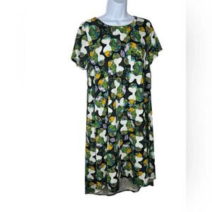 Lularoe Carly Minnie Mouse floral Minnie ear head dress sz M NWT